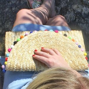 Carmelita Straw Clutch